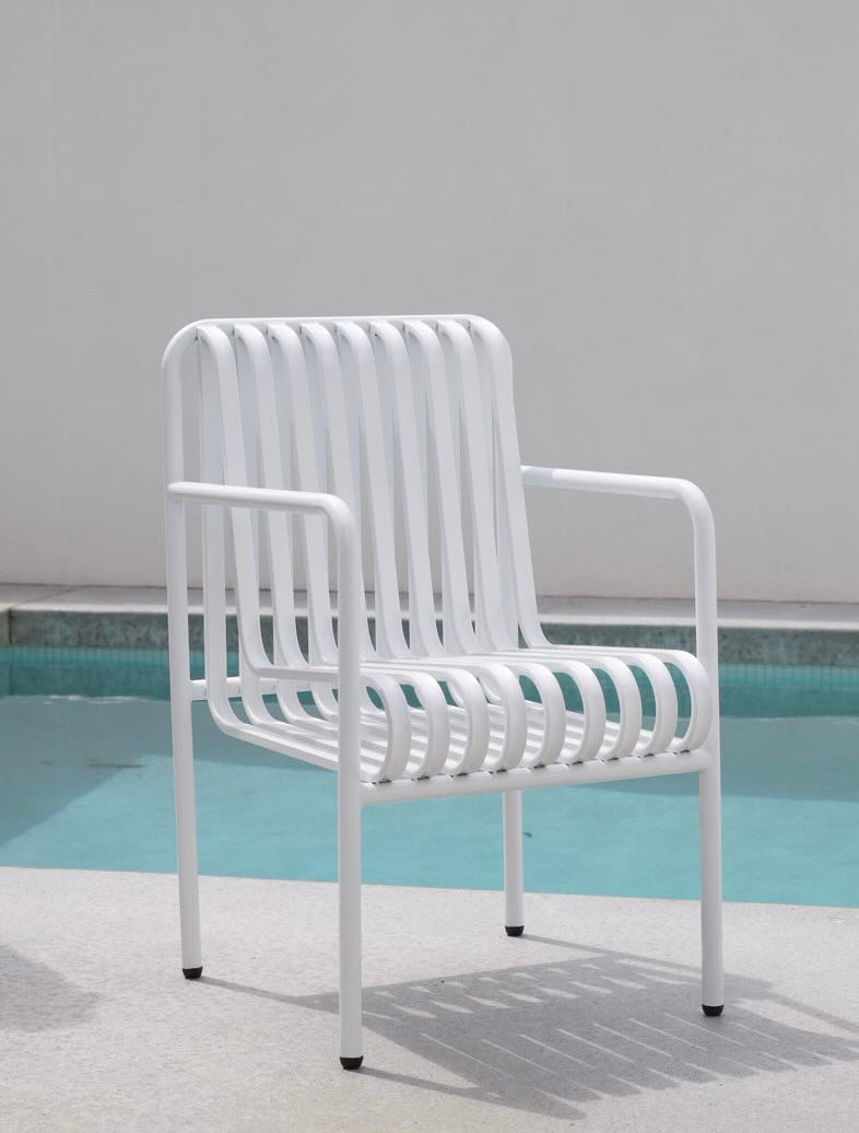 The “Aurora” white dining chair - metal