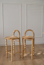 Load image into Gallery viewer, The Archie counter stool - rattan seat - pre order 12 - 14 weeks
