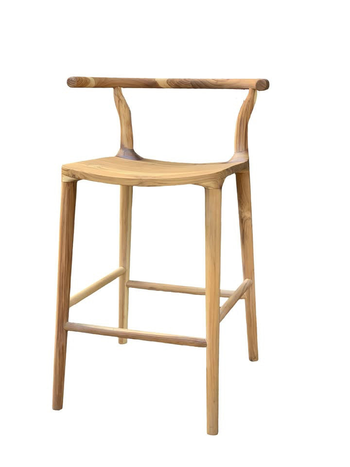 The “Oasis” Counter Stool - Teak Wood